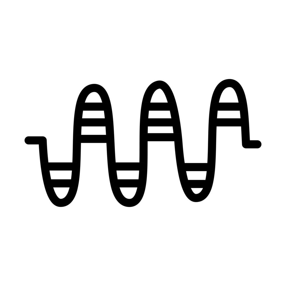 ícone de estilo de linha de som ondulante e pulsante vetor