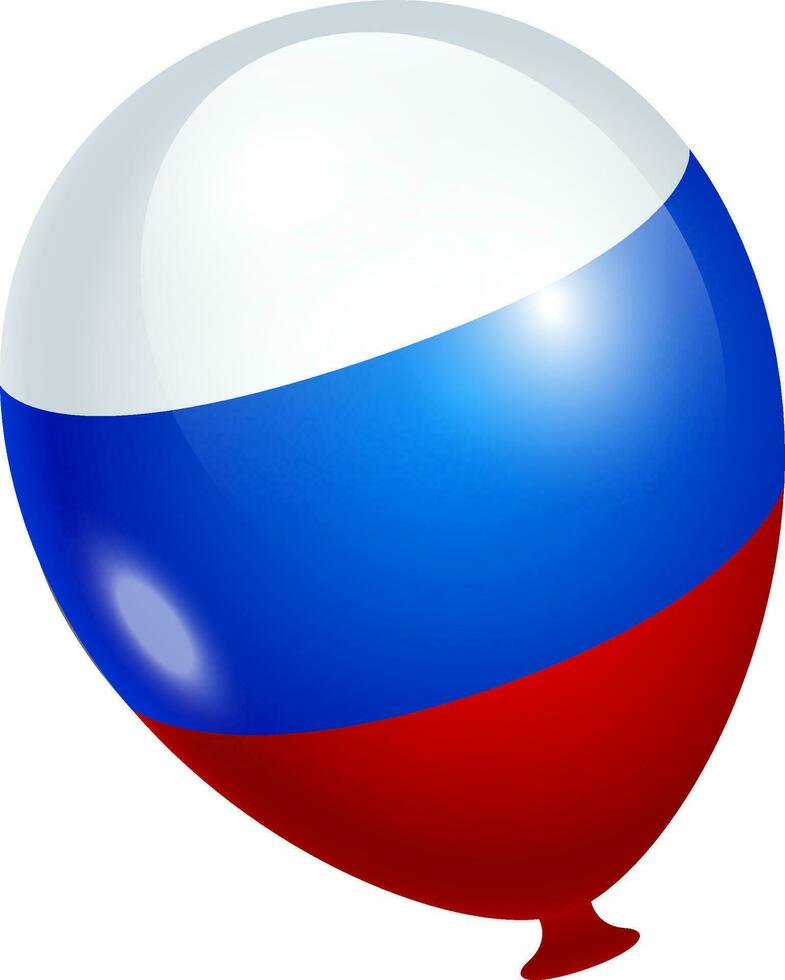 lustroso balão dentro Rússia bandeira cor. vetor
