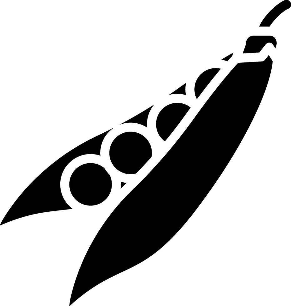 vetor ilustração do ervilhas ícone dentro Preto e branco cor.