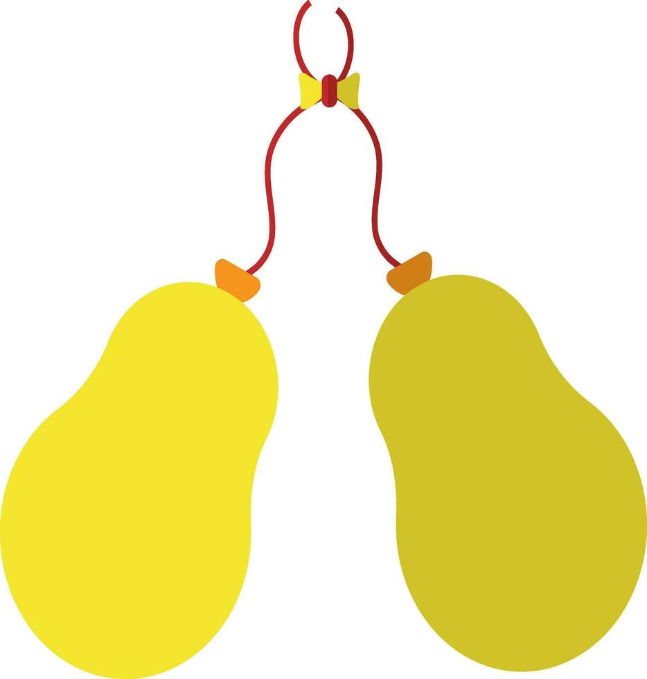 amarelo balões em branco fundo. vetor