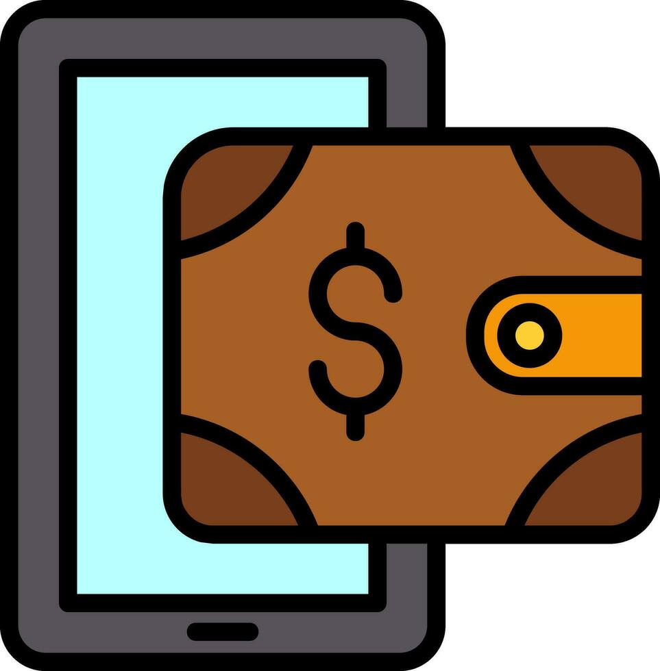 design de ícone de vetor de carteira digital