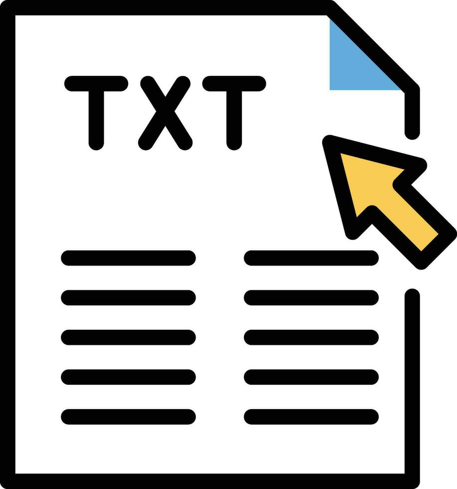 TXT papel vetor ilustração em uma background.premium qualidade símbolos.vetor ícones para conceito e gráfico Projeto.
