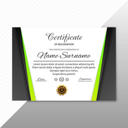 Modelo de certificado Premium prêmios diploma background vector