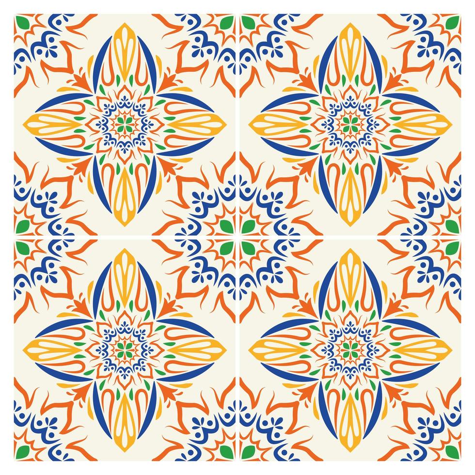 arte colorida de fundo de cerâmica estilo italiano vetor