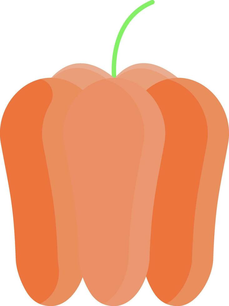 ilustração do pimento ícone dentro laranja cor. vetor