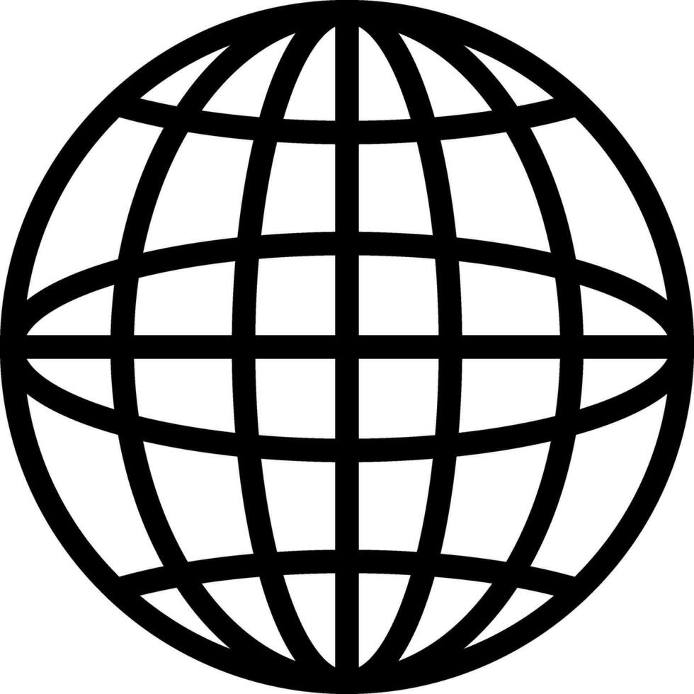 ilustração do globo ícone dentro Preto linha arte. vetor