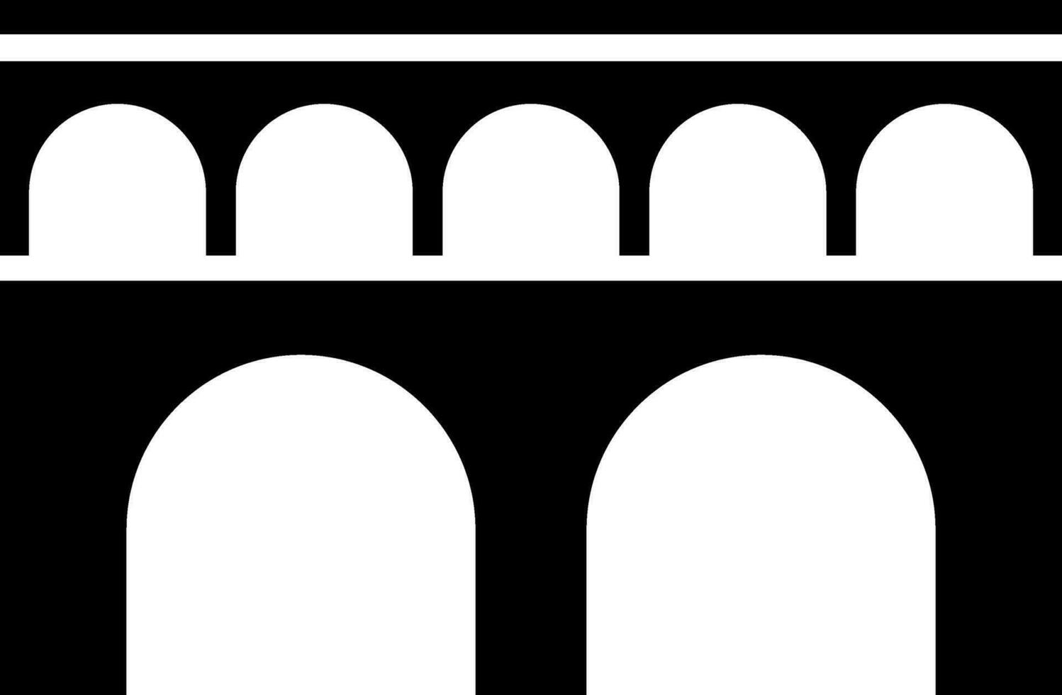 aqueduto ponte glifo ícone ou símbolo. vetor