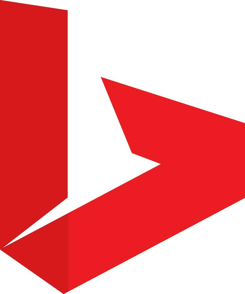 vermelho bing logotipo em branco fundo. vetor