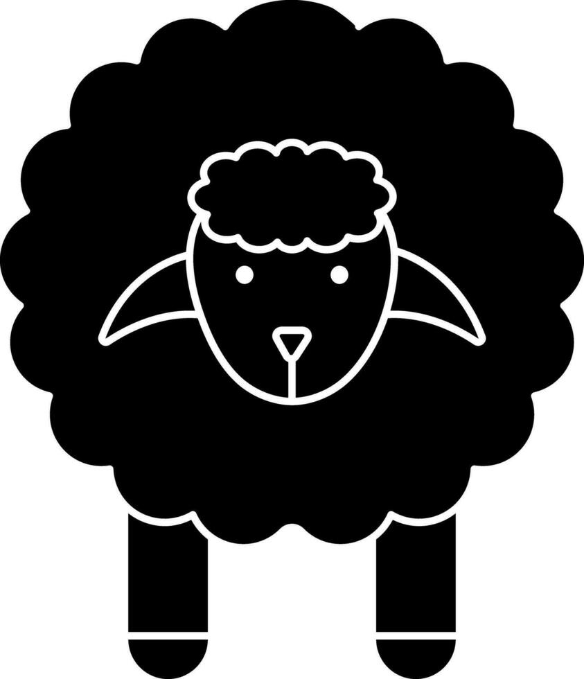glifo ilustração do ovelha ícone ou símbolo. vetor