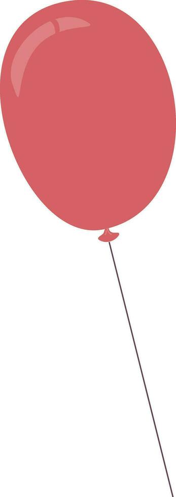 vermelho brilhante balão com fio. vetor