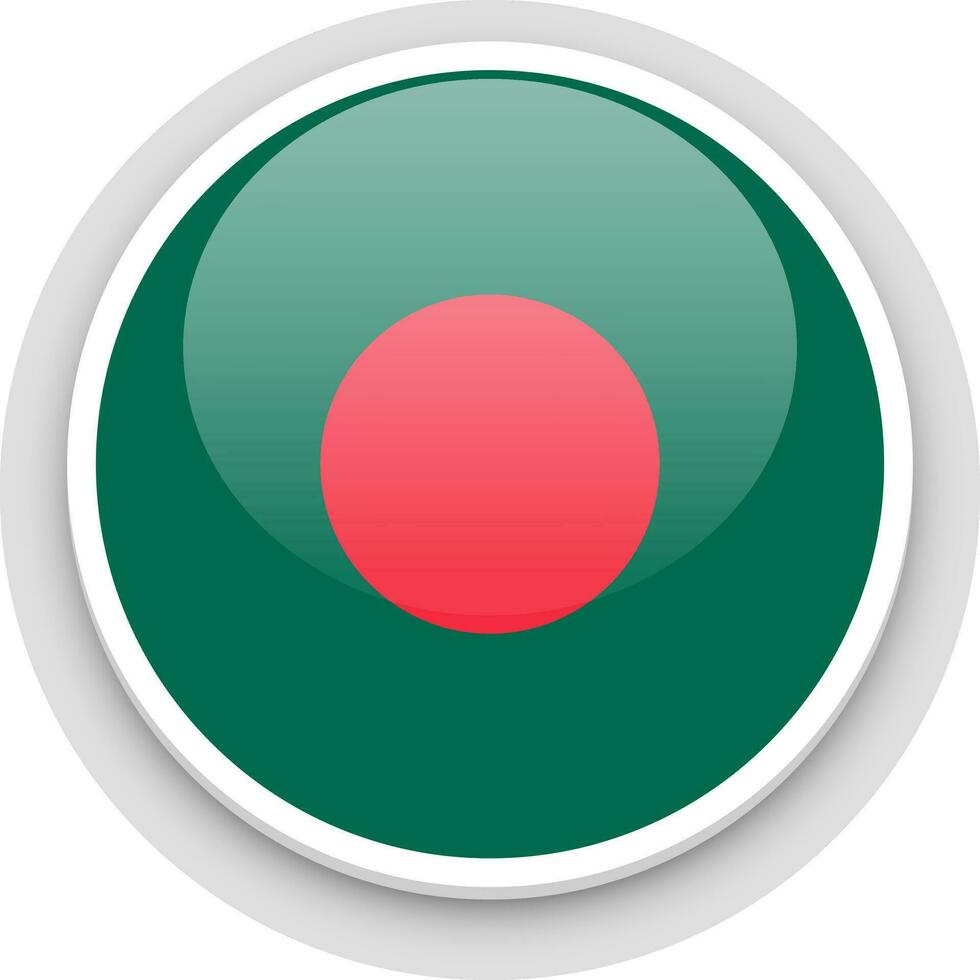 isolado Bangladesh bandeira botão. vetor