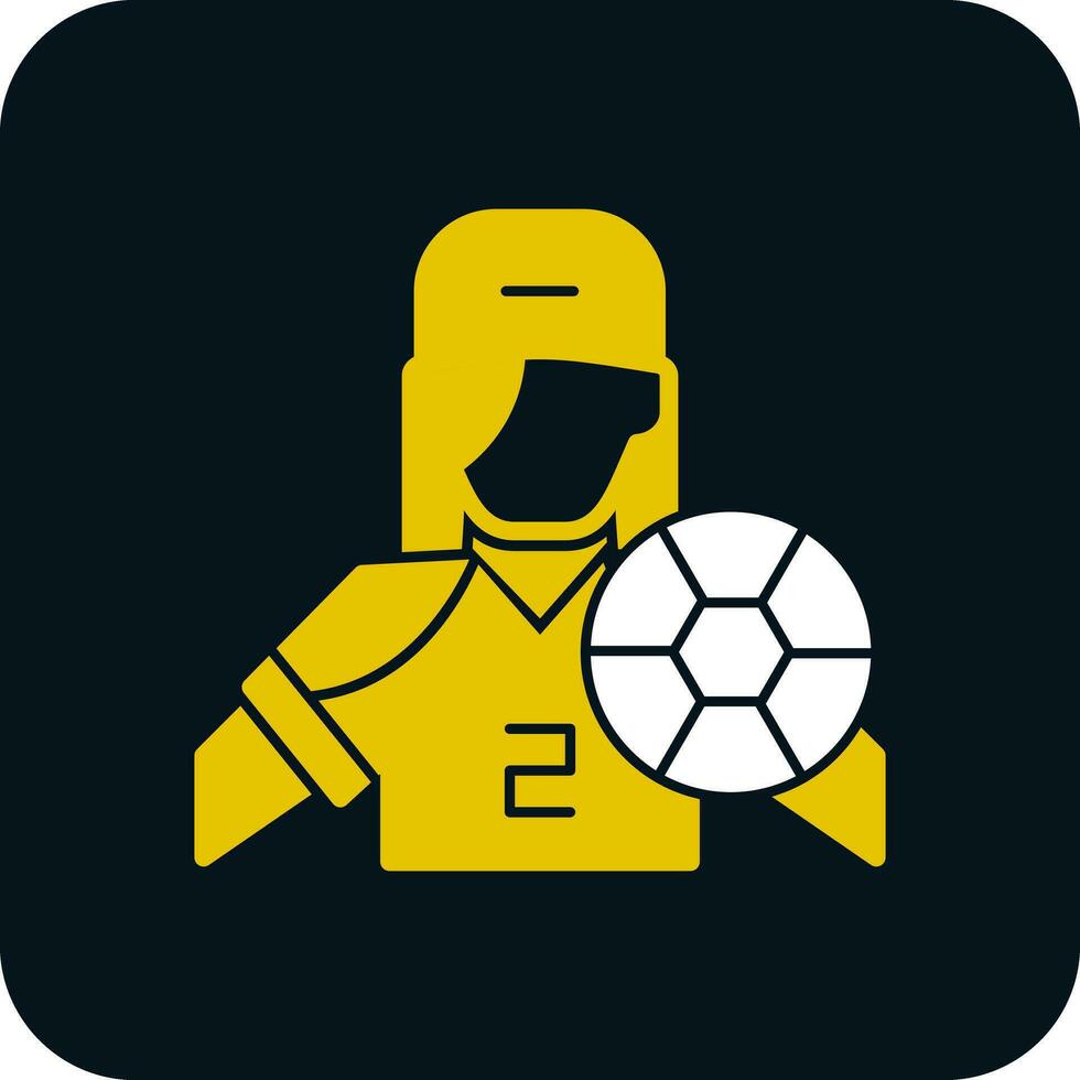 design de ícone de vetor de jogador de futebol