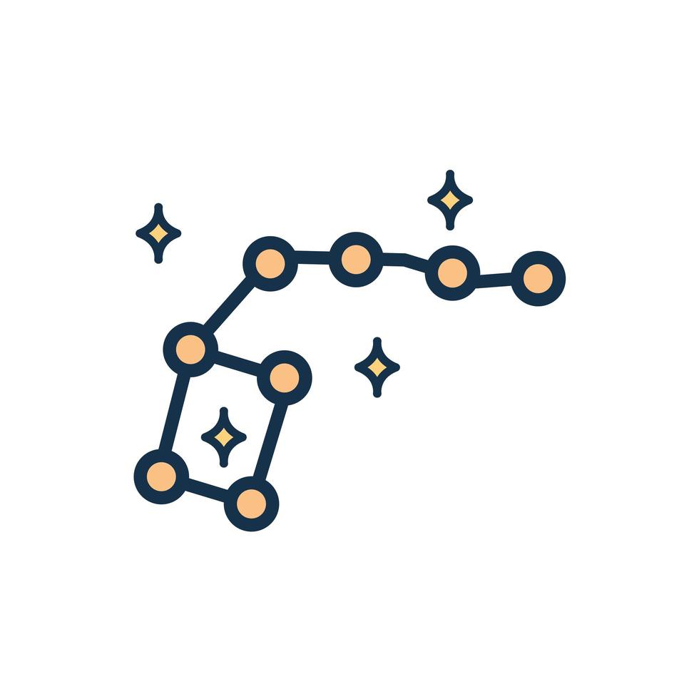 astronomia e espaço de estrelas de constelação de galáxias vetor