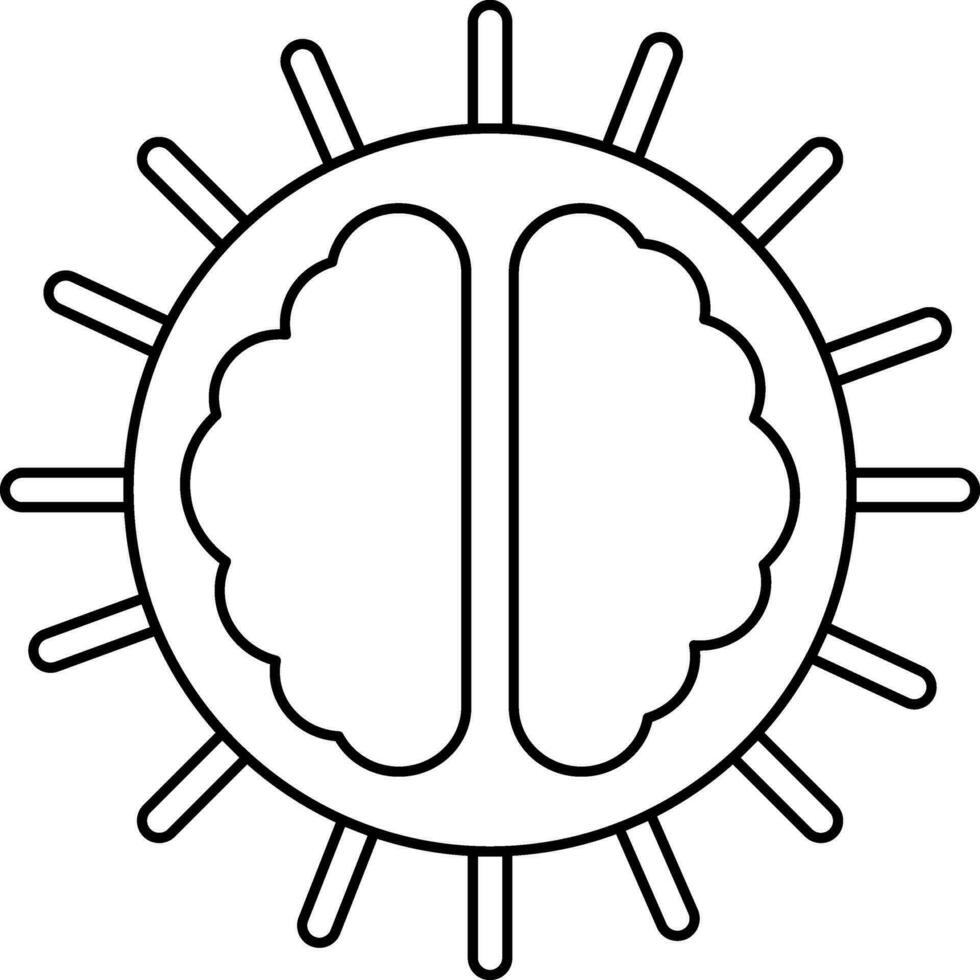 cérebro ícone para estrondo dentro ilustração. vetor