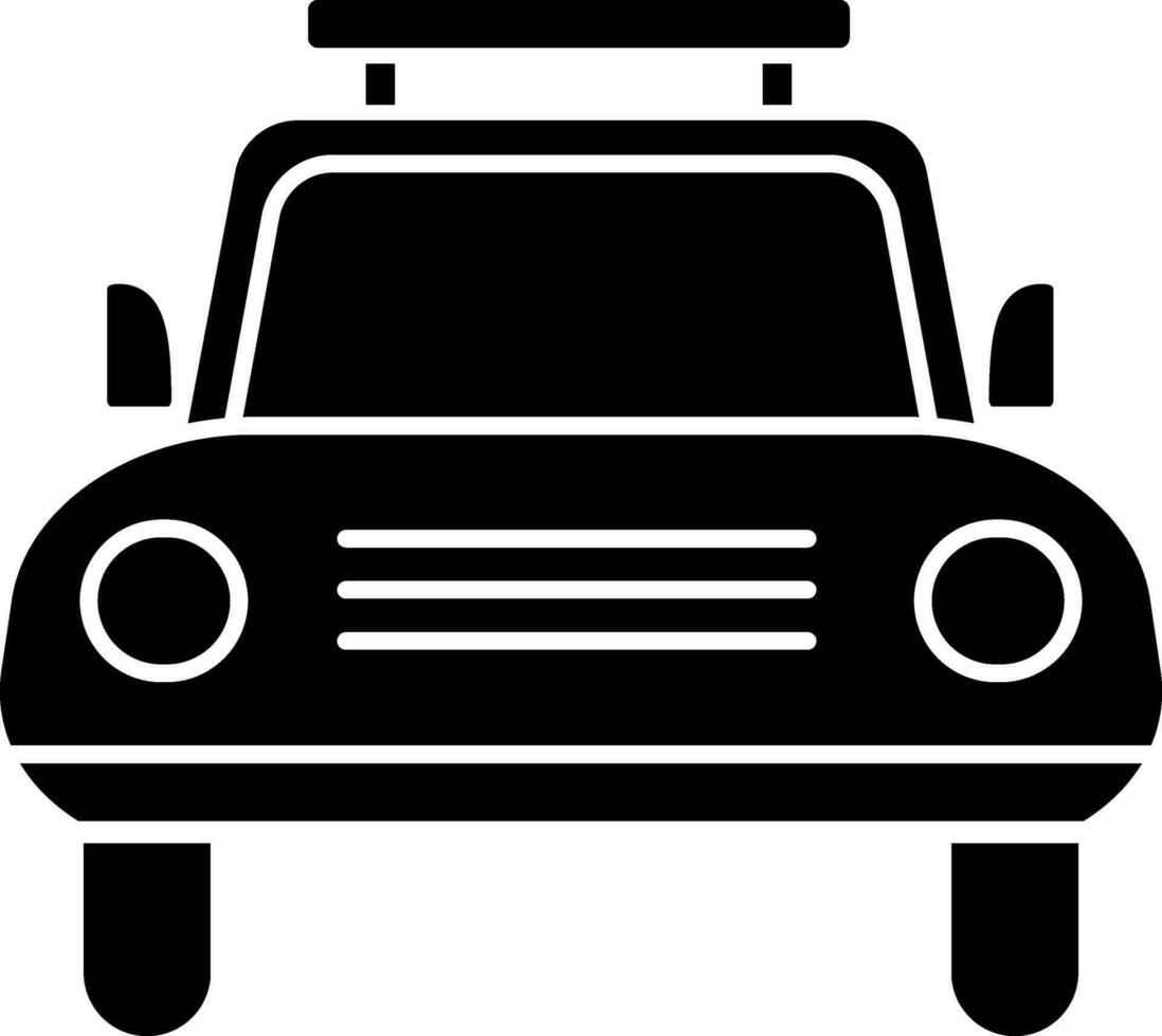 ilustração do Preto e branco Táxi carro ícone. vetor