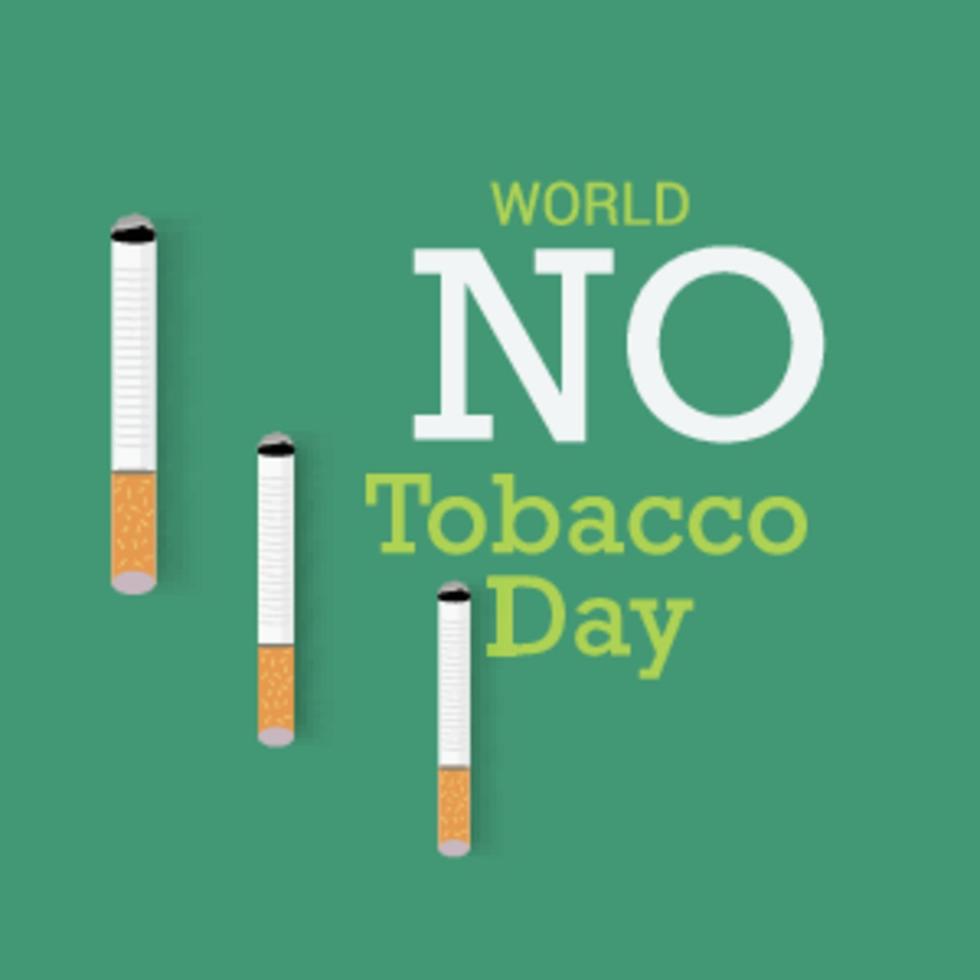 ilustração vetorial de um fundo para o dia mundial sem tabaco vetor