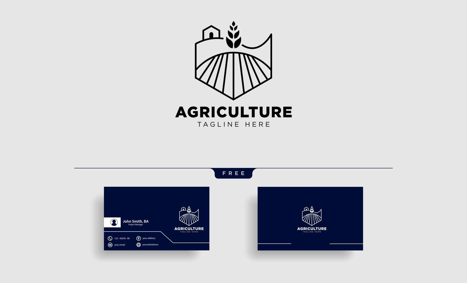 agricultura fazenda linha distintivo modelo de logotipo vintage ilustração vetorial ícone elemento isolado vetor