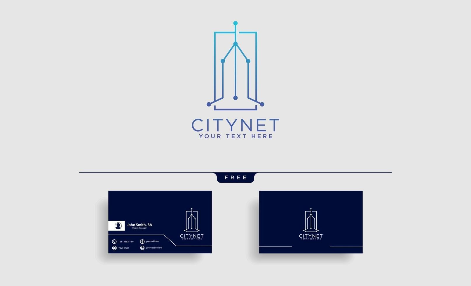 cidade ou cidade conexão de rede logotipo modelo ilustração vetorial ícone elemento isolado vetor