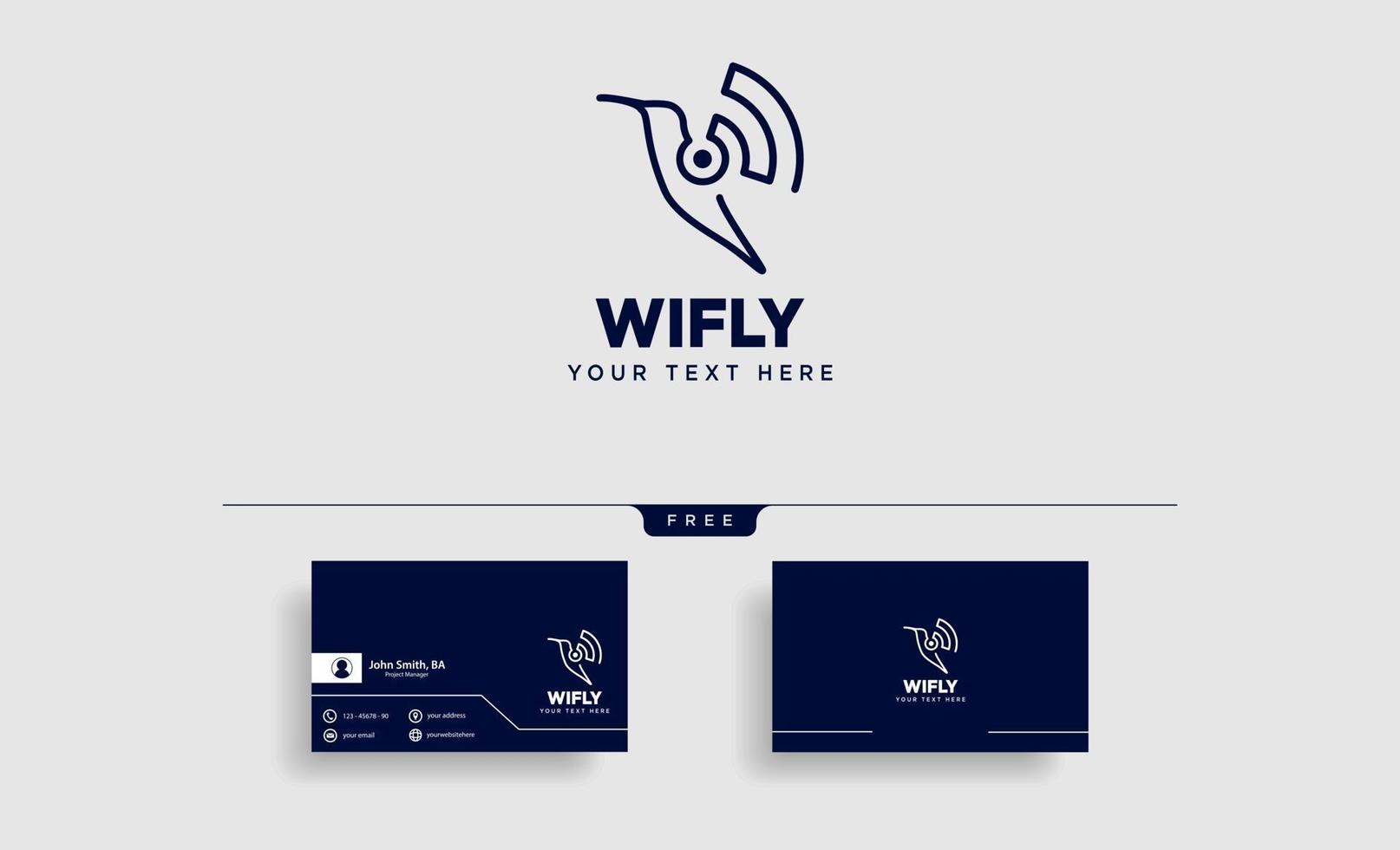 pássaro wi-fi voando criativo logotipo modelo ilustração vetorial ícone elemento isolado vetor