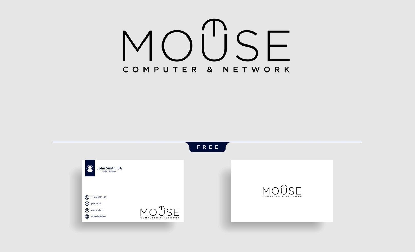 mouse typelogo texto logotipo modelo ilustração vetorial ícone elemento isolado vetor