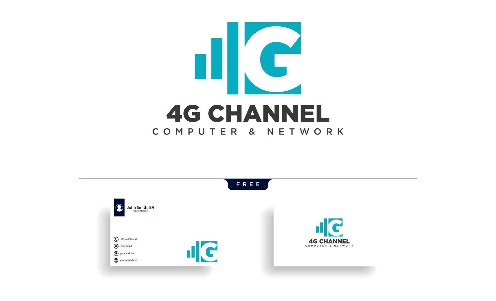 4g rede modelo de logotipo criativo ilustração vetorial ícone elemento isolado vetor