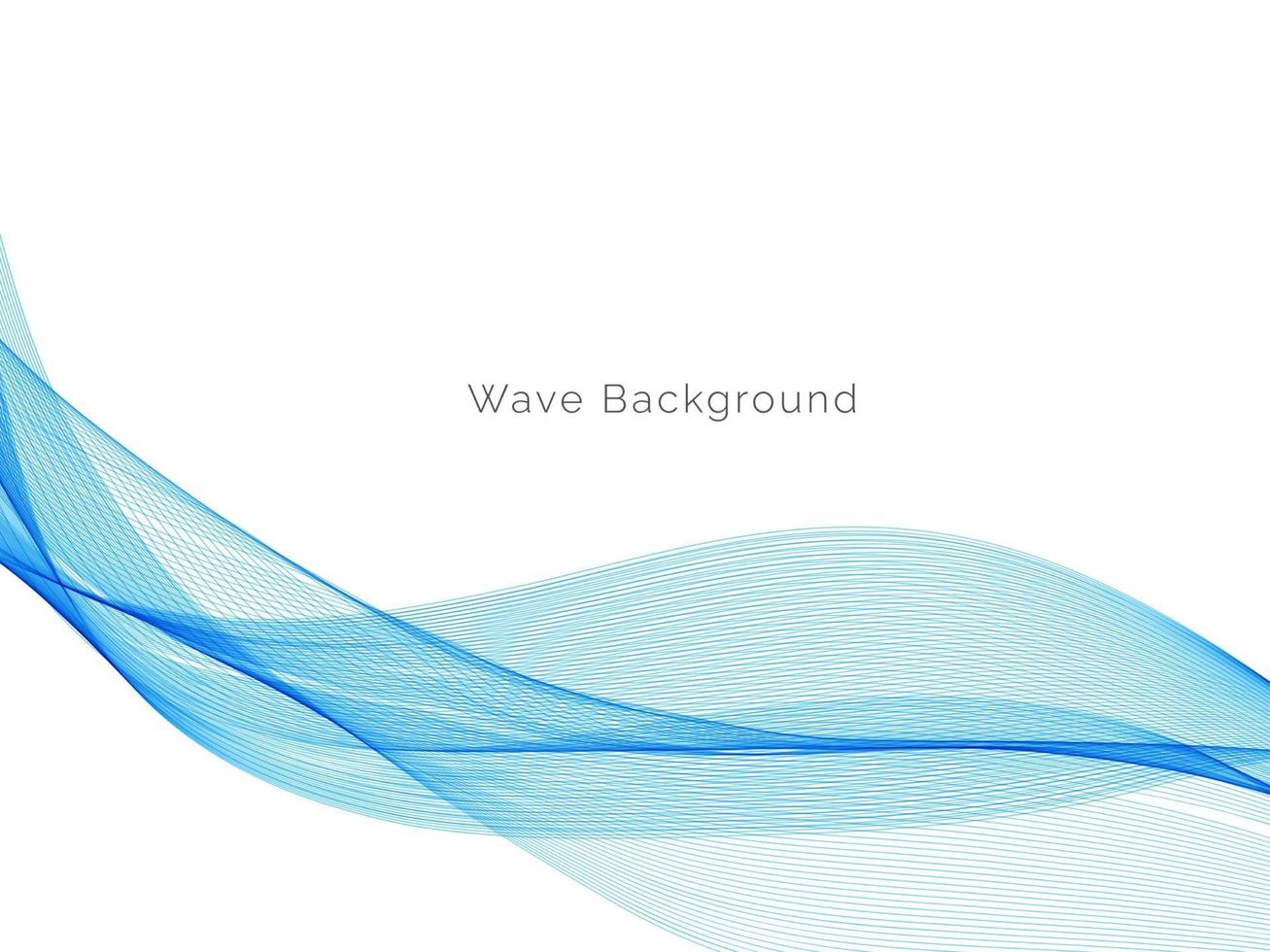 fundo abstrato do projeto da onda moderna azul vetor