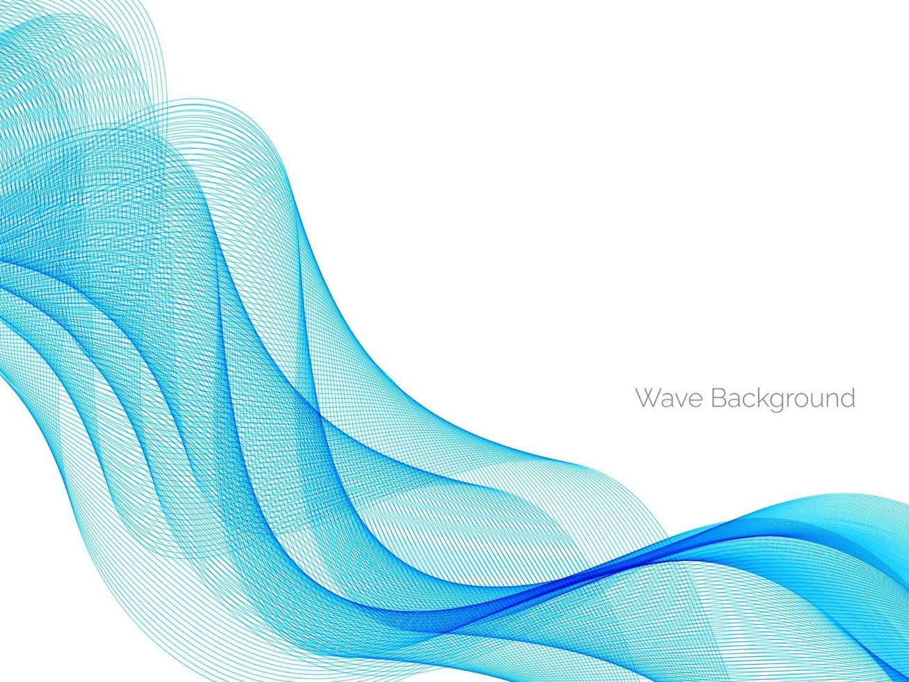 fundo abstrato do projeto da onda moderna azul vetor