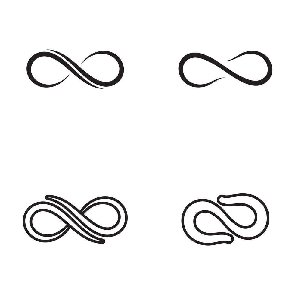 logotipo infinito e vetor de design de símbolo