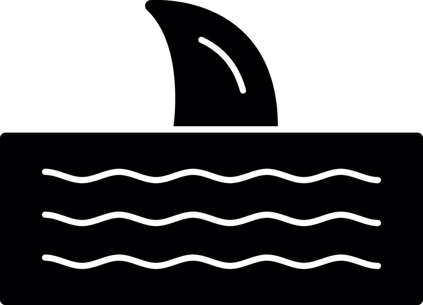 design de ícone de vetor de barbatana