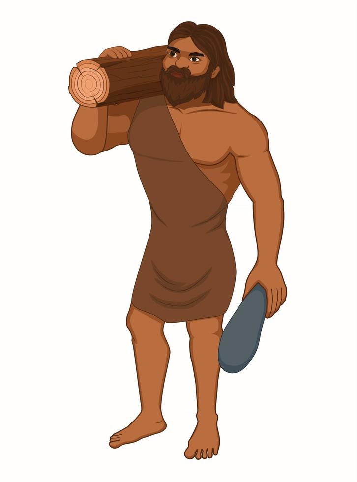 um desenho vetorial de clipart de homem das cavernas vetor