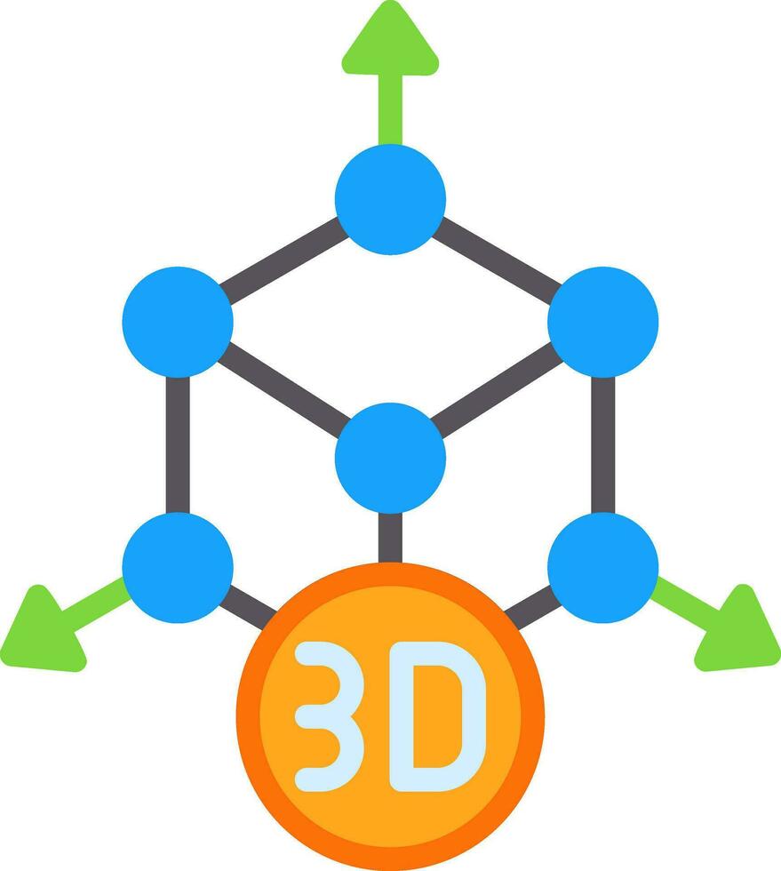 design de ícones vetoriais de modelagem 3D vetor