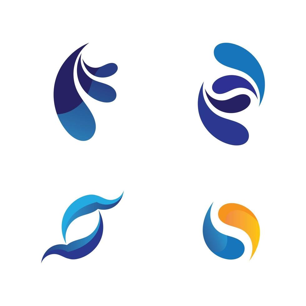 aplicativo de ícones de logotipo e símbolos de vetor de ondas de praia