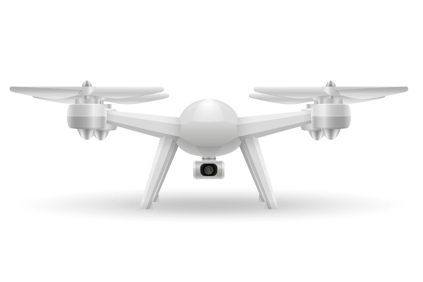 avião móvel drone quadrocopter inteligente para ilustração vetorial de estoque de fotos e vídeos isolado no fundo branco vetor