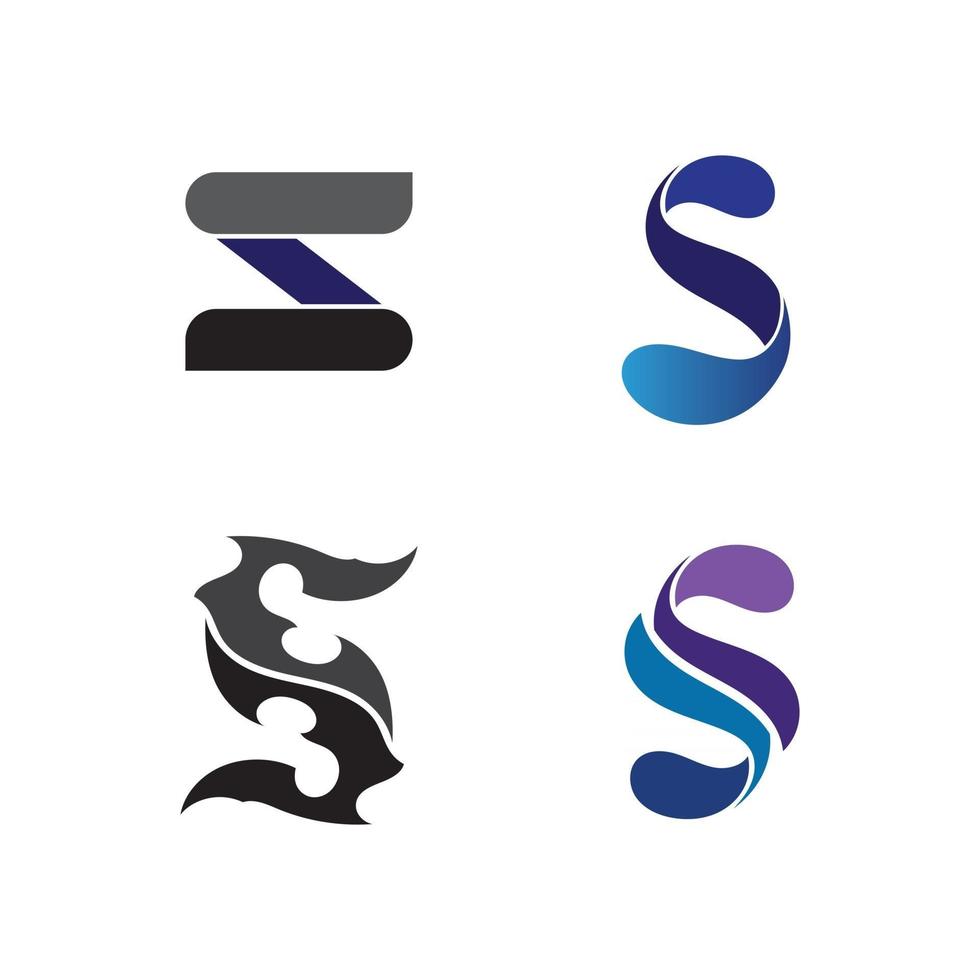 vetor de design de logotipo s carta corporativa de negócios