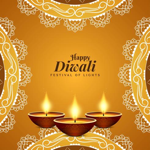 Resumo elegante feliz Diwali decorativo fundo vetor