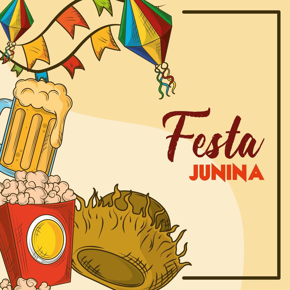 festa de junho tradicional vetor