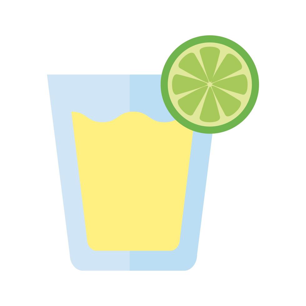 copo com bebida de limão ícone de estilo simples vetor