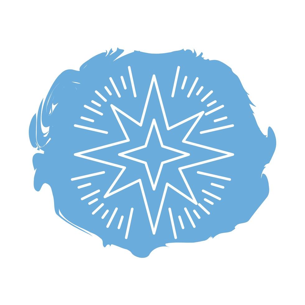 ícone de bloco de símbolo de estrela do zodíaco vetor