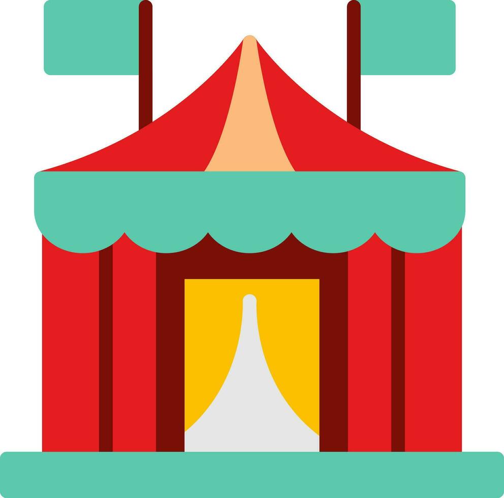 design de ícone de vetor de tenda de circo