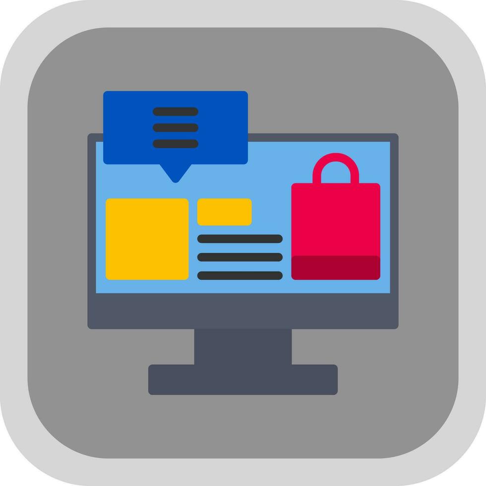 design de ícone de vetor de compras on-line