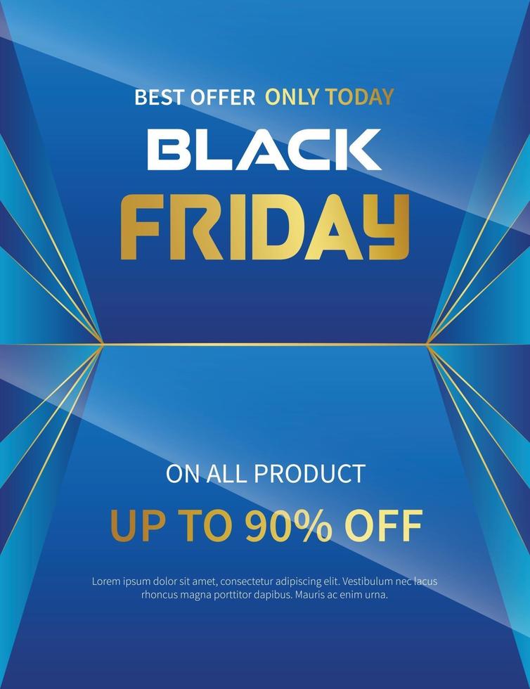 banner ou pôster de publicidade da promoção black friday vetor