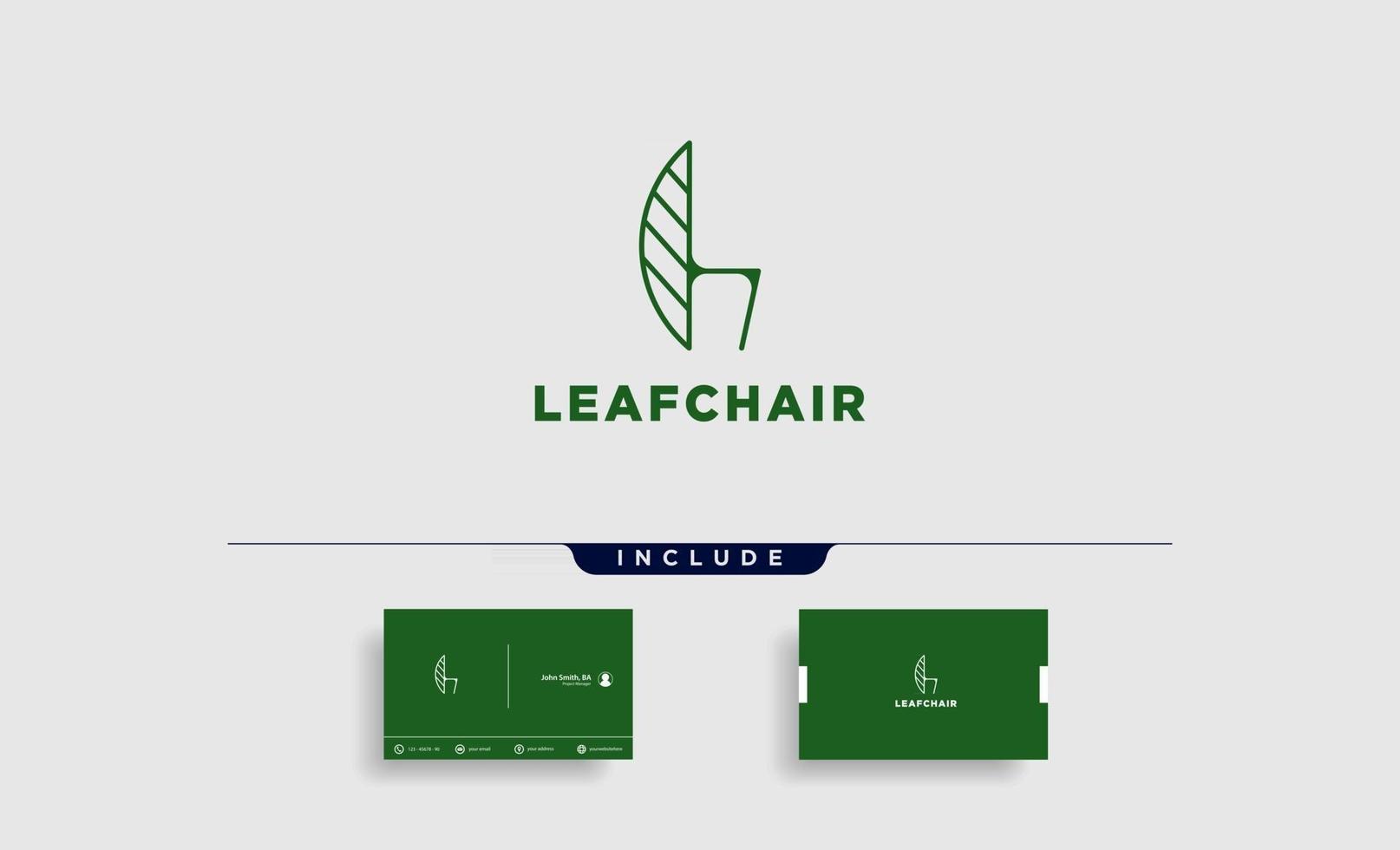 ilustração em vetor cadeira natureza design de logotipo