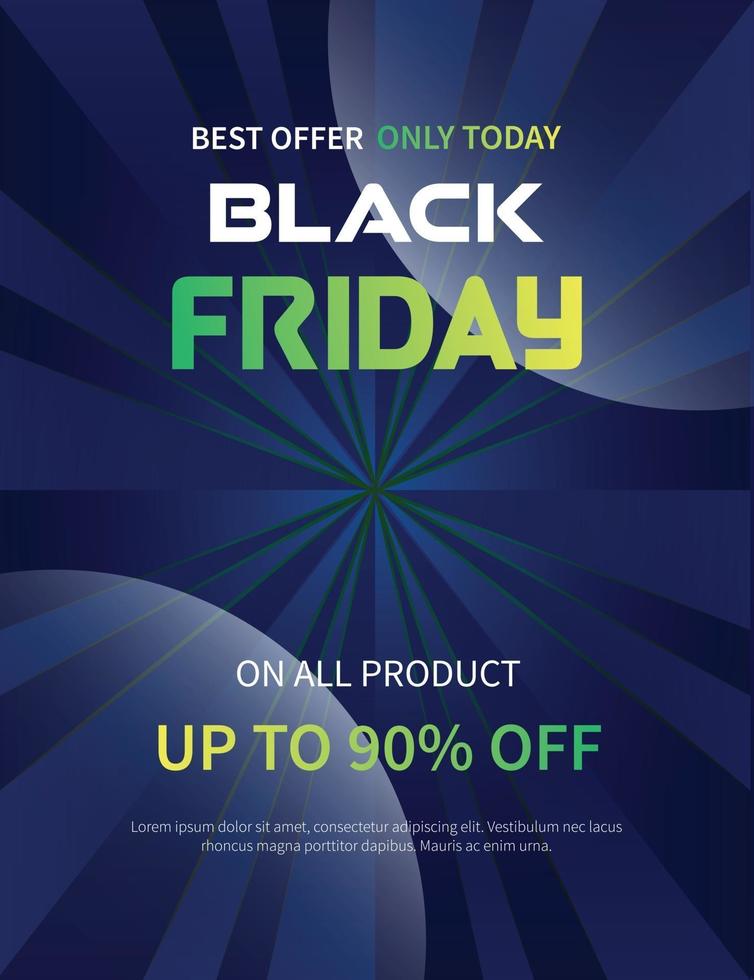 banner ou pôster de publicidade da promoção black friday vetor