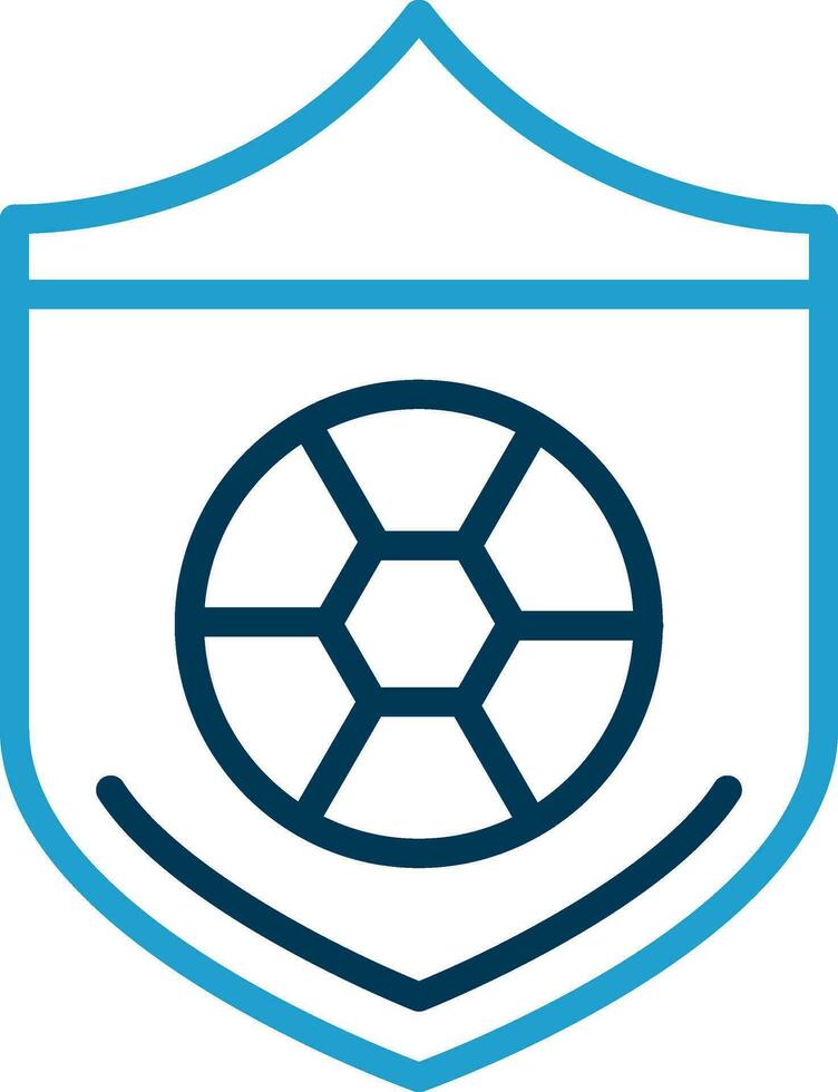 futebol bola em uma escudo vetor ícone Projeto