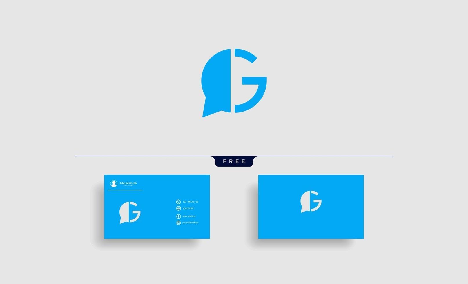letra g chat logo template vector design