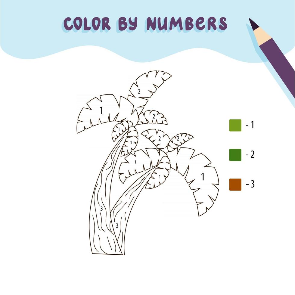 Colorir por jogo de números. ilustração em vetor de jogo de