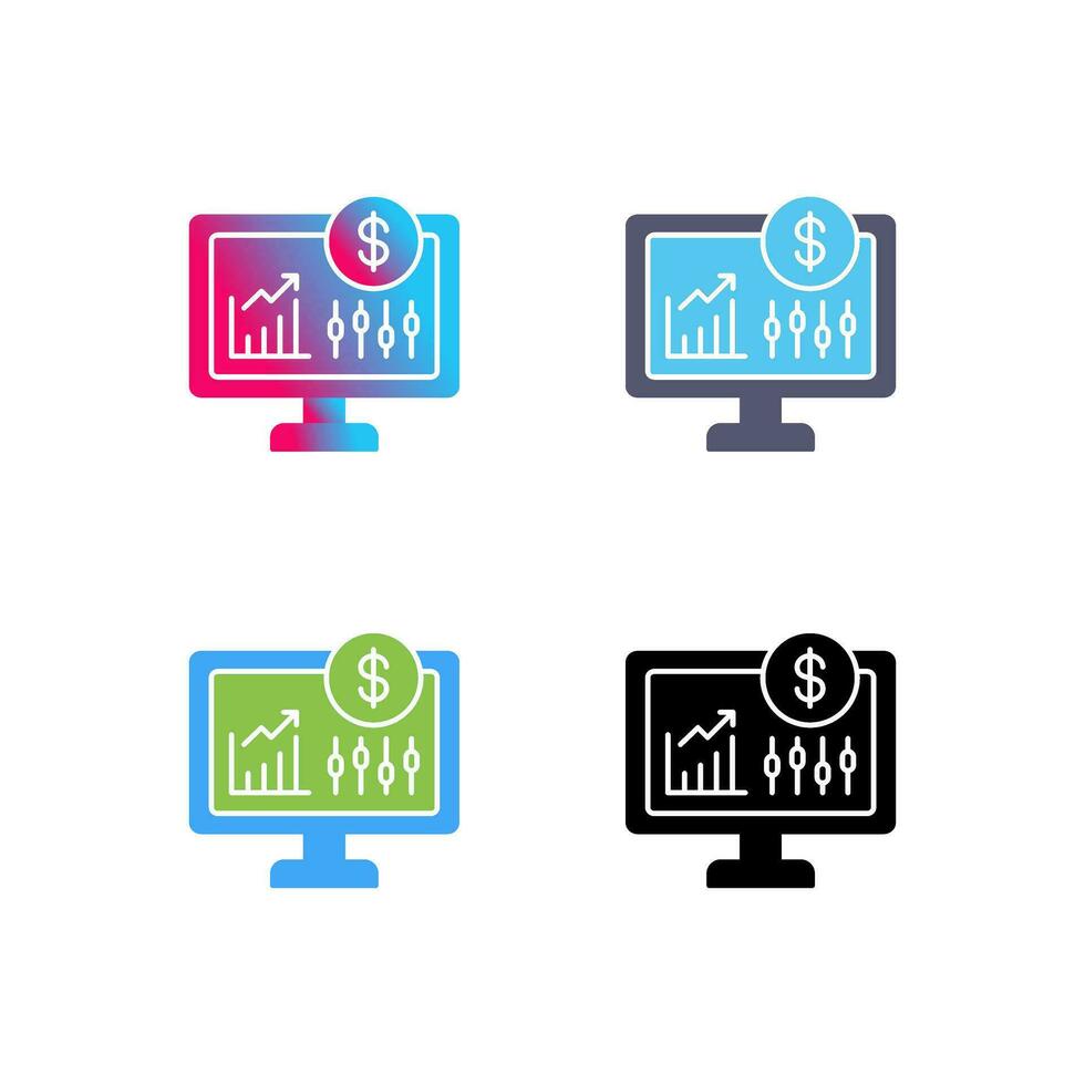 ícone de vetor do mercado de ações