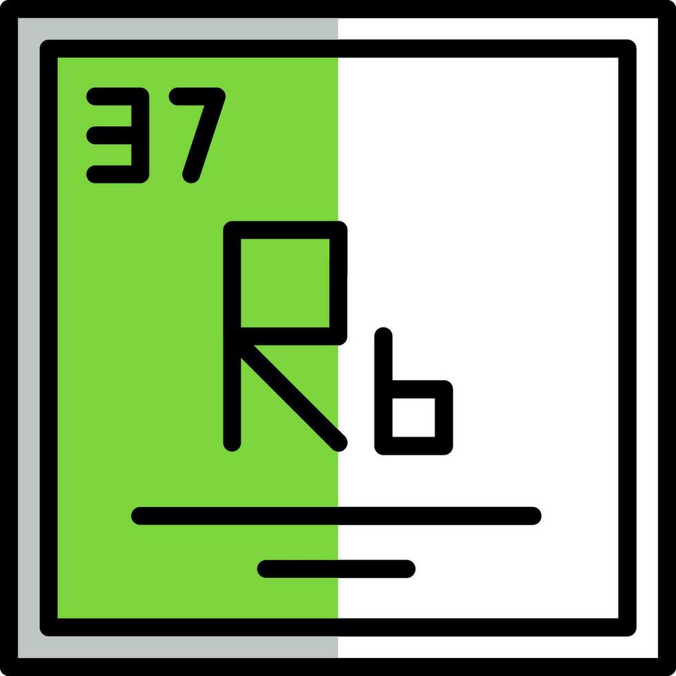 rubídio vetor ícone Projeto