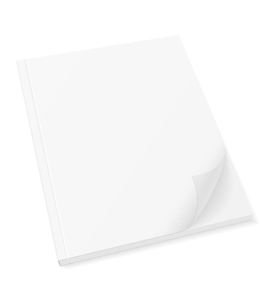 capa do modelo em branco do livro livreto folheto ilustração vetorial estoque revista isolada no fundo branco vetor