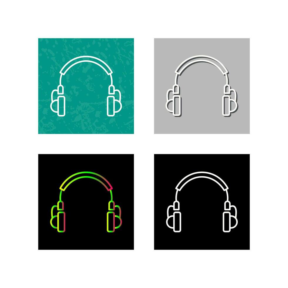 ícone de vetor de fones de ouvido exclusivo